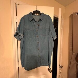 Womens Blue Denim Shirt/dress